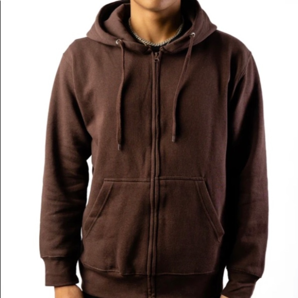 BROWN ZIPUP